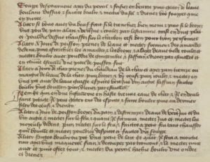 Soupe improvisée - Manuscrit médiéval Souppe despourveue