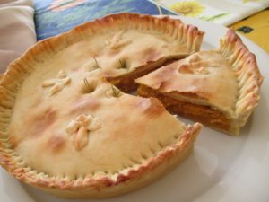 Recette médiévale Tourte à la citrouille et aux lentilles