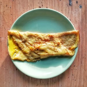 Omelette caramélisée - Alumelle frite au sucre d'après le Ménagier de Paris XIV°