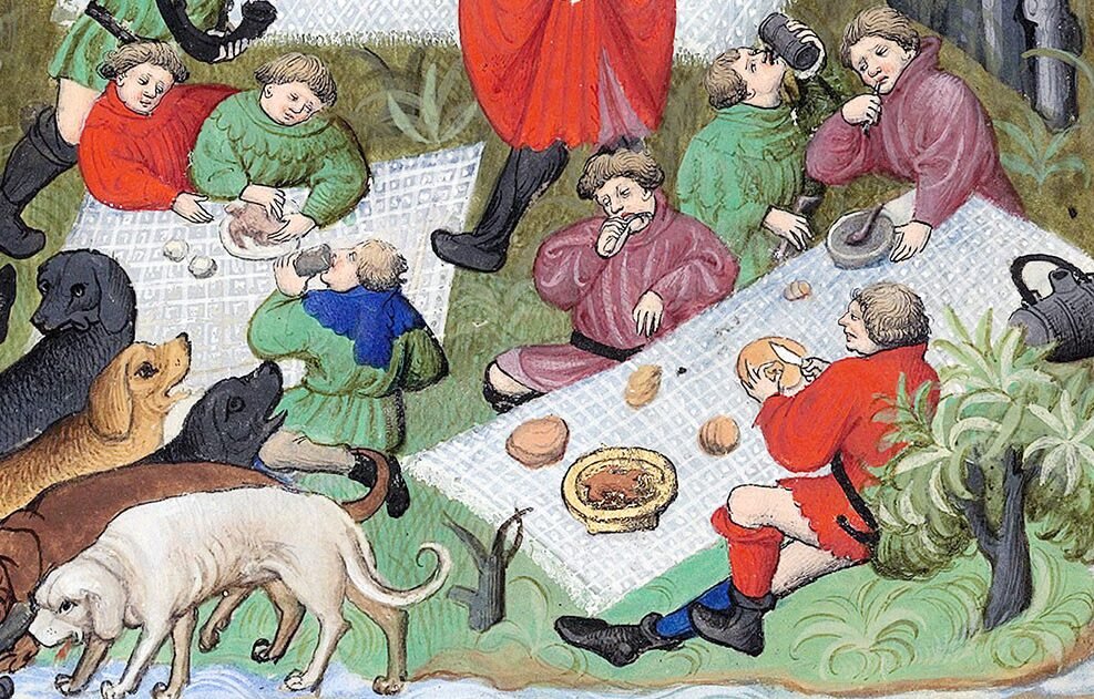 a table au petit dejeuner repas de chasse